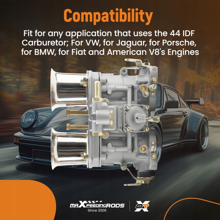 44IDF CARBURATEUR CABINE AVEC KLAKSONAMI PNEUMATYCZNYMI VERS VW FIAT PORSCHE BUG