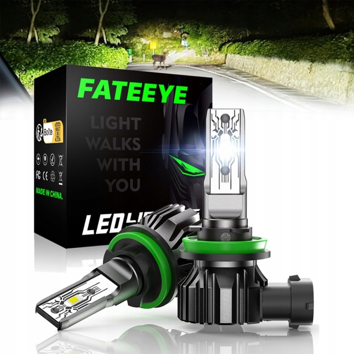 AMPOULES H11 LED 1 VERS 1 TRÈS PUISSANT BLANC LANTERNE 6500K 20000LM