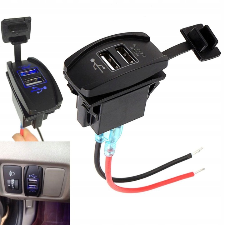 CADEAUX CHARGEUR USB 5V 3,1A PRISE ÉTANCHE 12V 24V