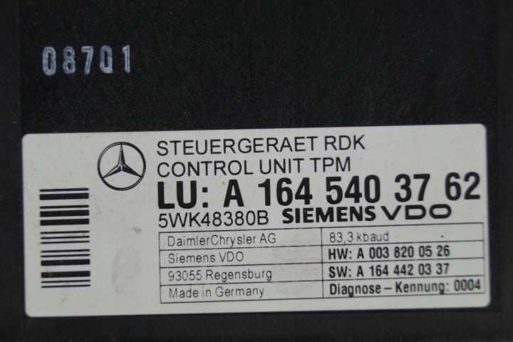 MODULE CONTRÔLEUR A1645403762 MERCEDES W219 CLS