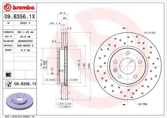 DISQUES SABOTS DE FREIN AVANT BREMBO OPEL ASTRA J photo 3 - milautoparts-fr.ukrlive.com