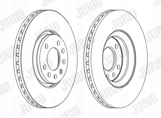 DISCOS DE FRENADO PARTE DELANTERA JURID 562385JC-1 562385JC1 