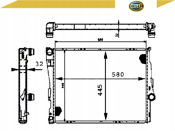 HELLA RADUADOR DEL MOTOR - SISTEMA DE REFRIGERACIÓN DEL MOTOR 