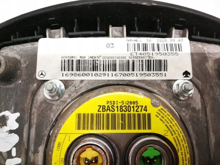 AIRBAG CONDUCTEUR MERCEDES-BENZ A (W169) ZBAS18301274 2005