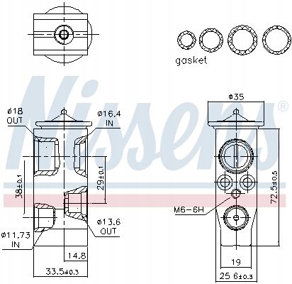 SOUPAPE EXPANSIBLE CLIMATISATION 999490 NISSENS AUDI