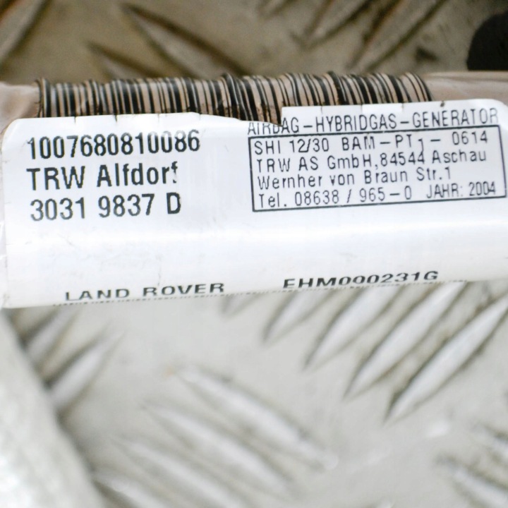 LAND ROVER RANGE ROVER L322 2004 GAUCHE CÔTÉ RIDEAU AIRBAG