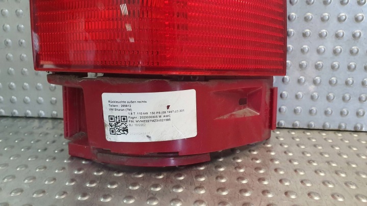 PHARE ARRIÈRE DROITE 7M3945258VW SHARAN I 00-