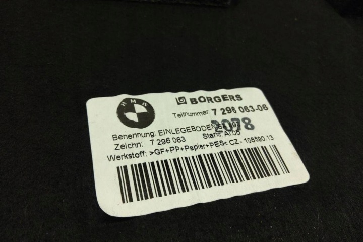 REVÊTEMENT COUVERCLES DE COFFRE BMW 2 CABRIO (F23) 7296063 2.0L GASOLINE 2018