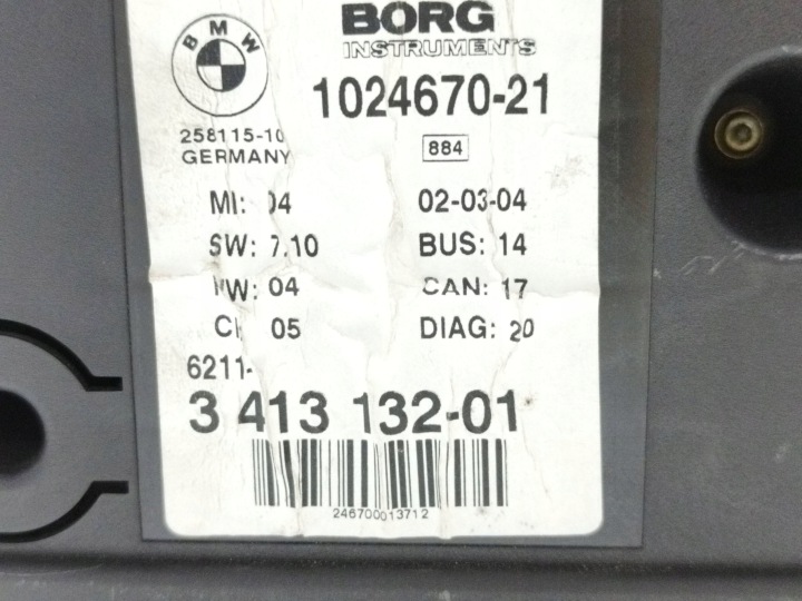 2004 BMW X3 E83 COMPTEUR COMPTEUR DE VITESSE 1024670