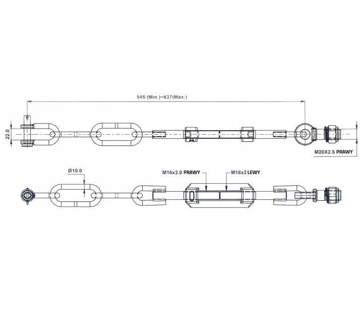 CHAÎNE LATÉRAL COMPLET URSUS C-360/360-3P