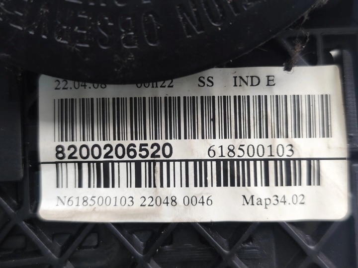 RENAULT SCENIC INDICATEUR ESSUIE-GLACES COMMUTATEUR LODYGI BAGUE SQUIB