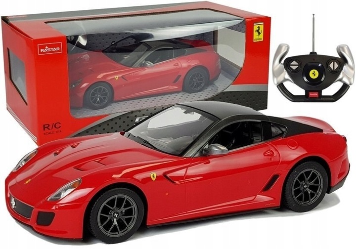 AUTO R\/C FERRARI 599 GTO RASTAR 1:14 RAUDONOS nuotrauka 1