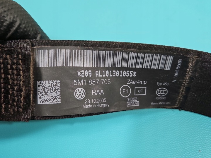 CEINTURE DE SÉCURITÉ AVANT GAUCHE CONDUCTEUR CLIPS AGRAFE VW GOLF PLUS EUROPE