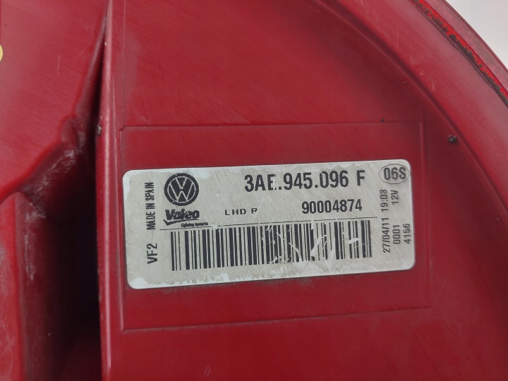 PHARE DROIT ARRIÈRE 3AE945096F VW PASSAT B7 BERLINE