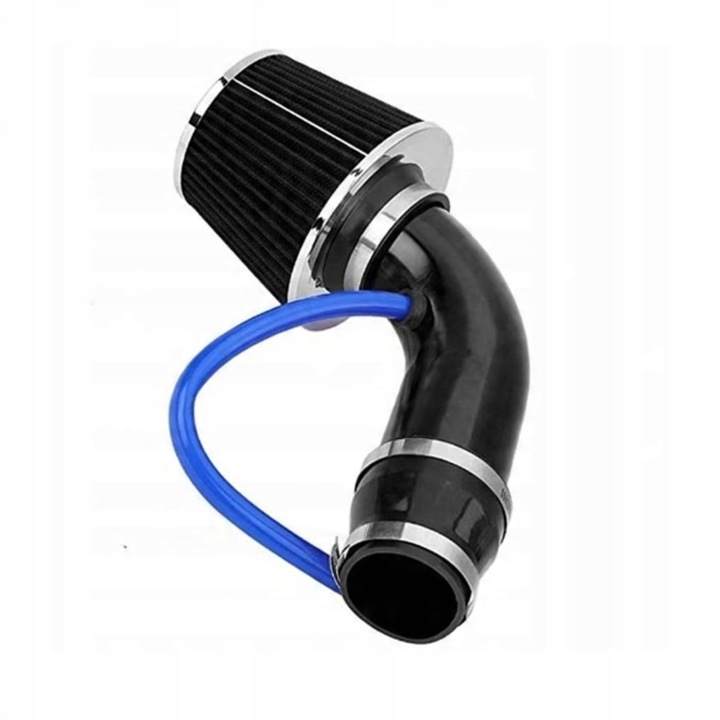 SPORTIF FILTRE AIR CONIQUE NOIR 76MM 2 ADAPTATEURS VOITURES VOITURES