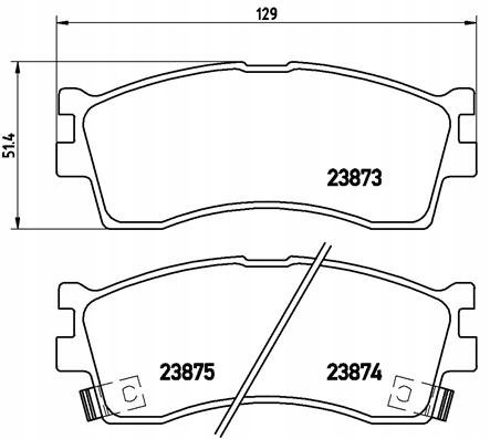 ZAPATAS DE FRENADO PARTE DELANTERA KIA SHUMA II 1,6 01- 