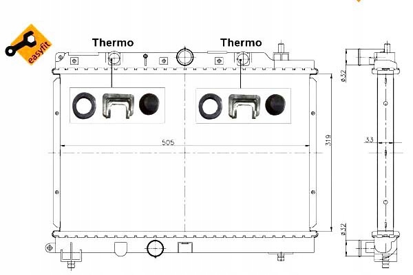 RADIATEUR EAU NRF 55305 RADIATEUR SYSTÈME REFROIDISSEMENT MOTEUR