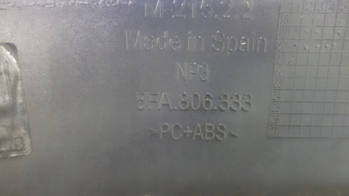 MOULURE PARE-CHOCS AVANT CACHE AVANT SEAT LEON IV ÉTAT 5FA806333