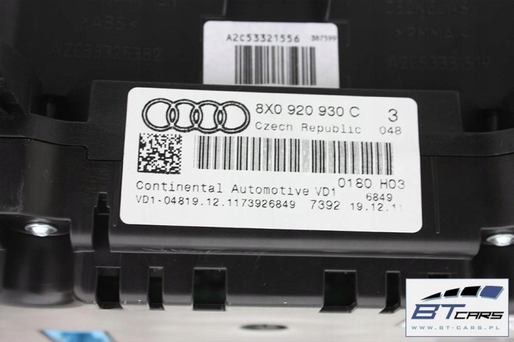 AUDI A1 TABLEAU DE BORD TABLEAUX DE BORD ESSENCE 8X0920930C 8X0 920 930 C COMPTEUR COMPTEUR