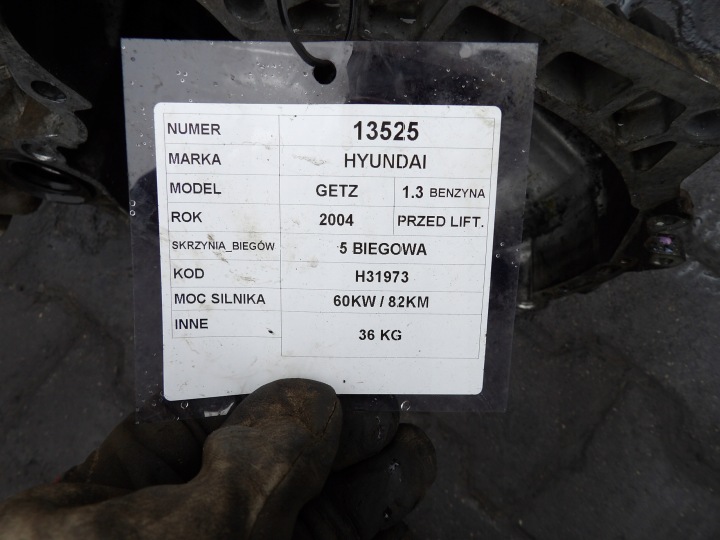 HYUNDAI GETZ 1,3 82 KM BOÎTE DE VITESSES