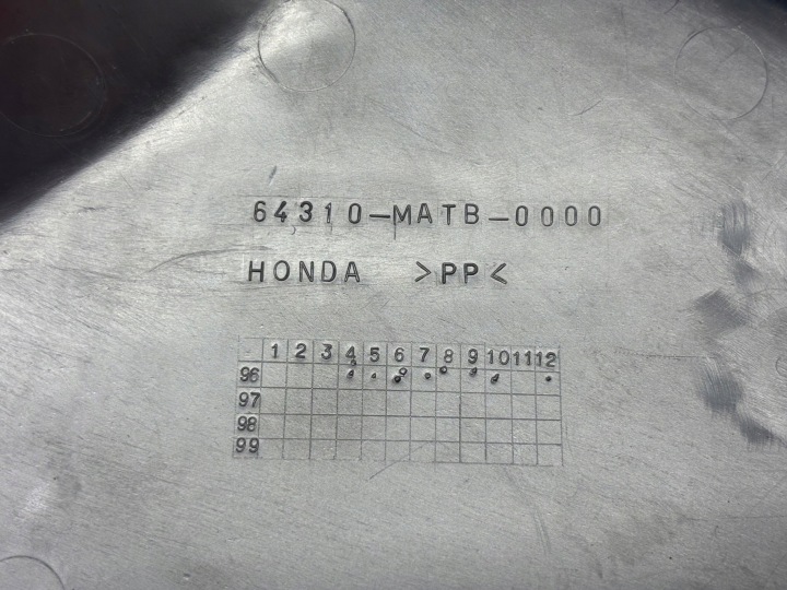 HONDA CBR 1100 XX BLACKBIRD REMPLISSAGE DROIT DÉFLECTEUR D'AIR