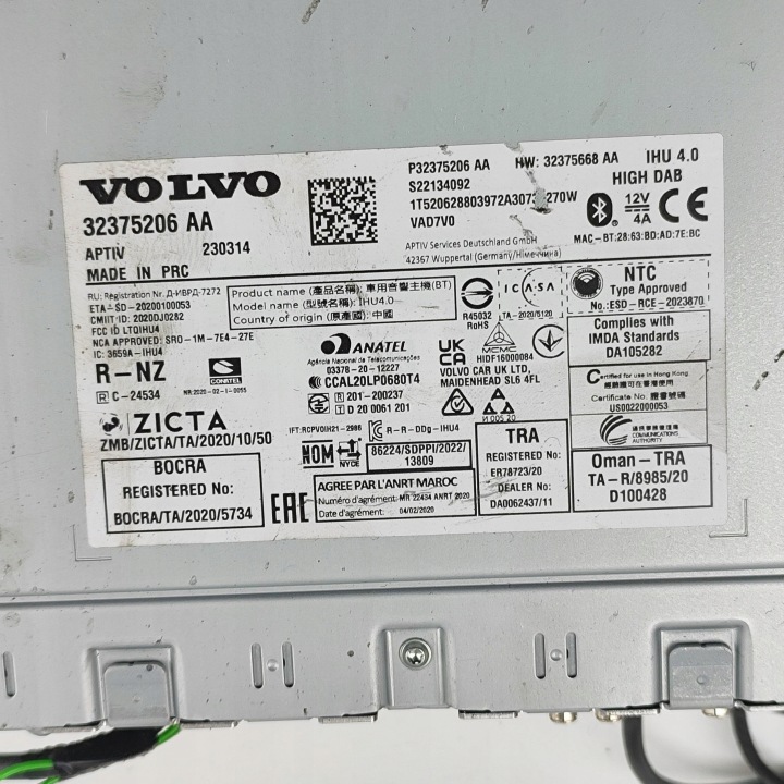 VOLVO XC60 2023 PANNEAU AUTORADIO CD/DVD/GPS