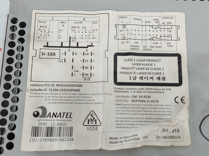 VW PASSAT B7 2.0 TDI 13R RADIO CD ÉCRAN PANNEAU 3C8035279M