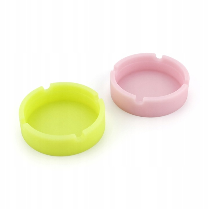 1PC JAUNE RONDE CENDRIER SILICONÉE LUMINOUS POIGNÉE ZAROODPORNY