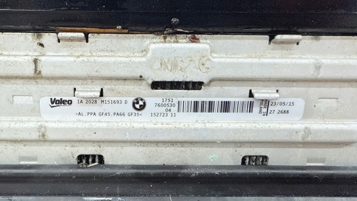 BMW F30 F31 PANNEAU AVANT RADIATEURS MODULE 320D MANUEL ORIGINAL DÉMONTAGE