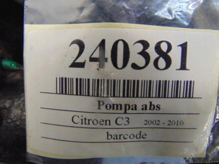 CITROEN C3 POMPE ABS 9639493780