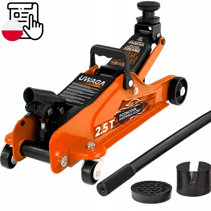 ÉLÉVATEUR AUTOMOBILE HYDRAULIQUE WARSZTATOWY 399 MM CRIC ZABA 2,5T