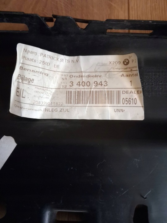 BMW X3 E83 GLISSIÈRE FIXATION PARE-CHOCS GAUCHE ARRIÈRE 3400943