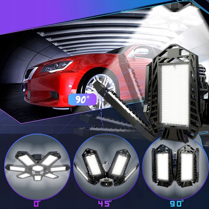 PHARE GARAGE ATELIER LED SUFITOWA ROZKLADANA 32W E27 PHARES ANTIBROUILLARD ZIMNY