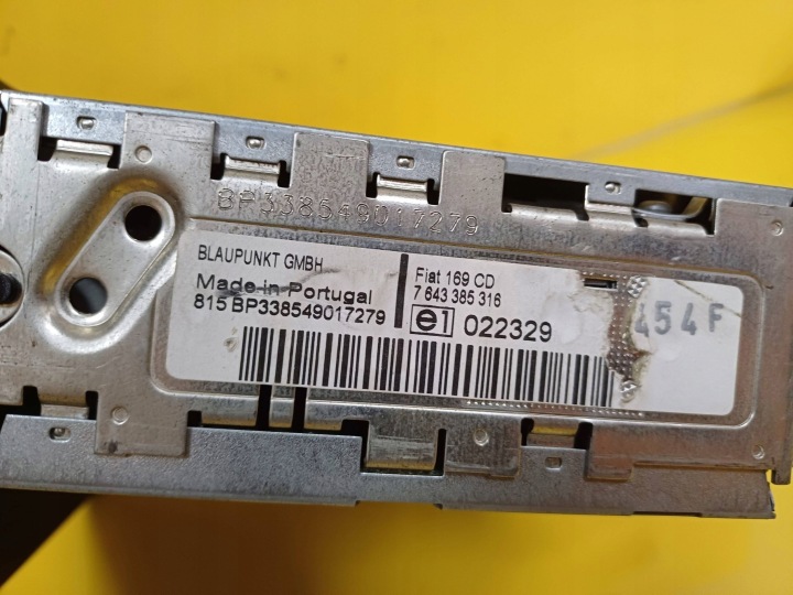 PANNEAU AUTORADIO BLAUPUNKT FIAT PANDA II 7643385316 NR113