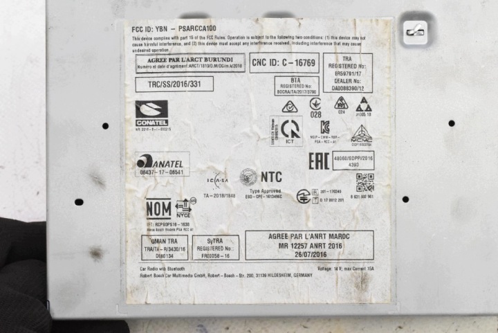 RADIO LECTEUR DE CARTE NAVIGATION 9828709080 PEUGEOT 208 1 I LIFT 15-19