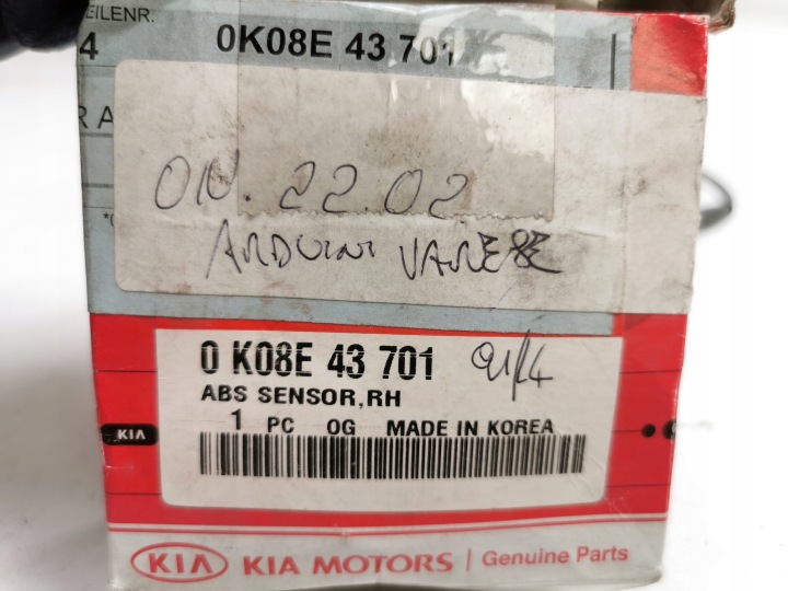 CAPTEUR ABS DROIT ARRIÈRE AVANT KIA SPORTAGE I OE 0K08E 43 701