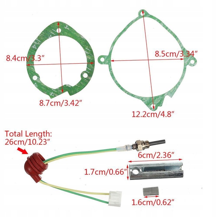 BUJÍA ZAROWA ORIGINAL CHINSKIE WEBASTO 12V 2KW 