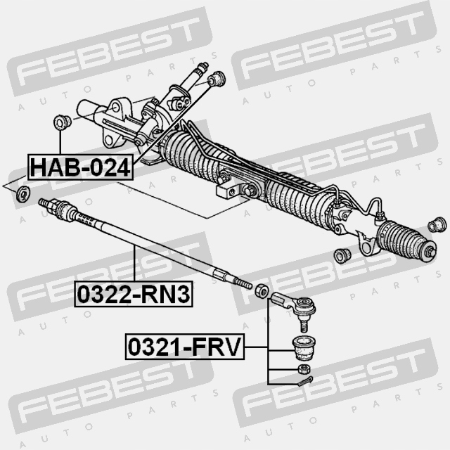 BIELLETTE DE DIRECTION FEBEST 0322-RN3