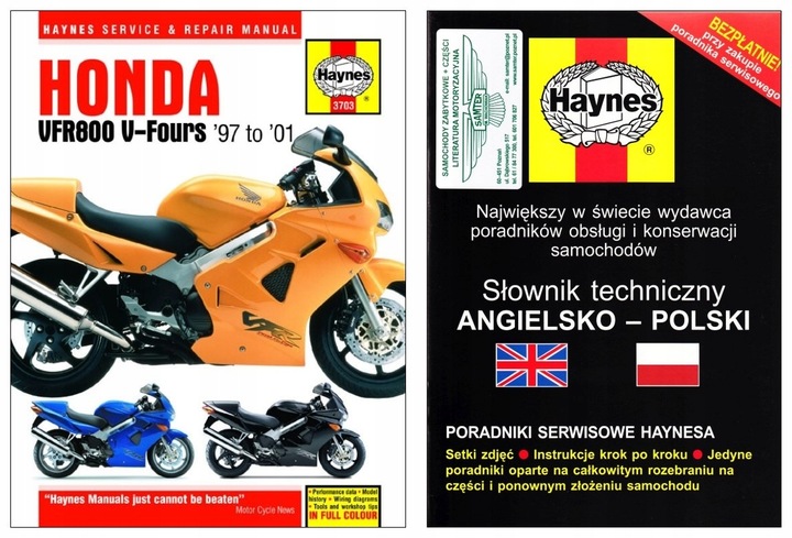 HONDA VFR800 (1997-2001) MANUAL REPARACIÓN HAYNES +GRATIS 24H 