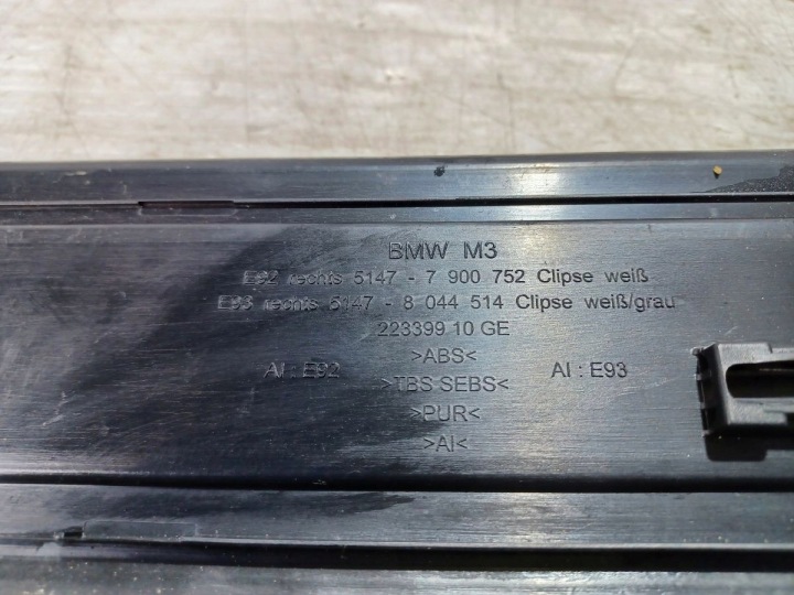 BMW 3 E92 COUPÉ E93 MODULE CABRIO MOULURE SEUIL SEUIL DROITE AVANT 7900752