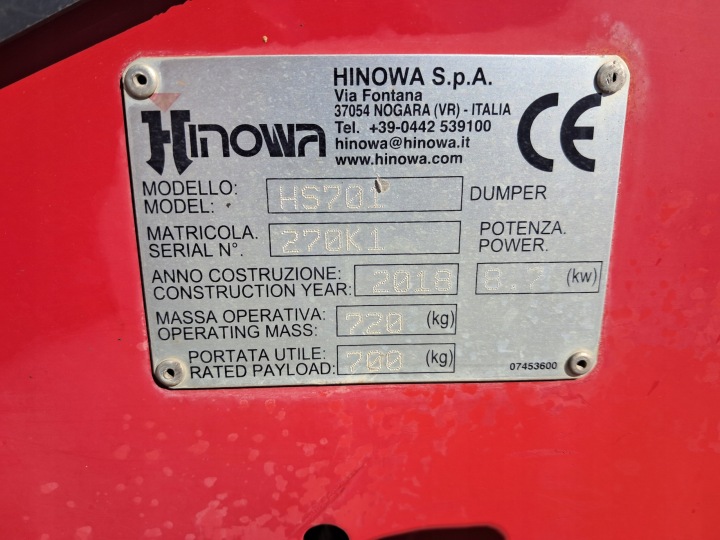 WOZIDLO SAMOZALADOWCZE HINOWA HS701 18R! WACKER NEUSON DT 08