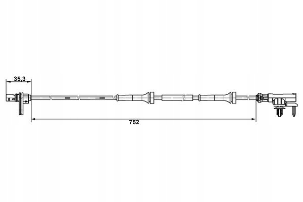 CZUJNIK, VELOCIDAD REVERSIBLE RUEDAS BOSCH 0 265 007 638 