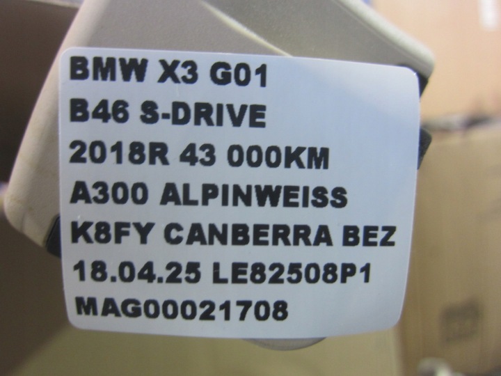 BMW X3 G01 STORE COUVERCLES DE COFFRE CANBERRABEIGE SANS 51477471985 7471985 BEIGE