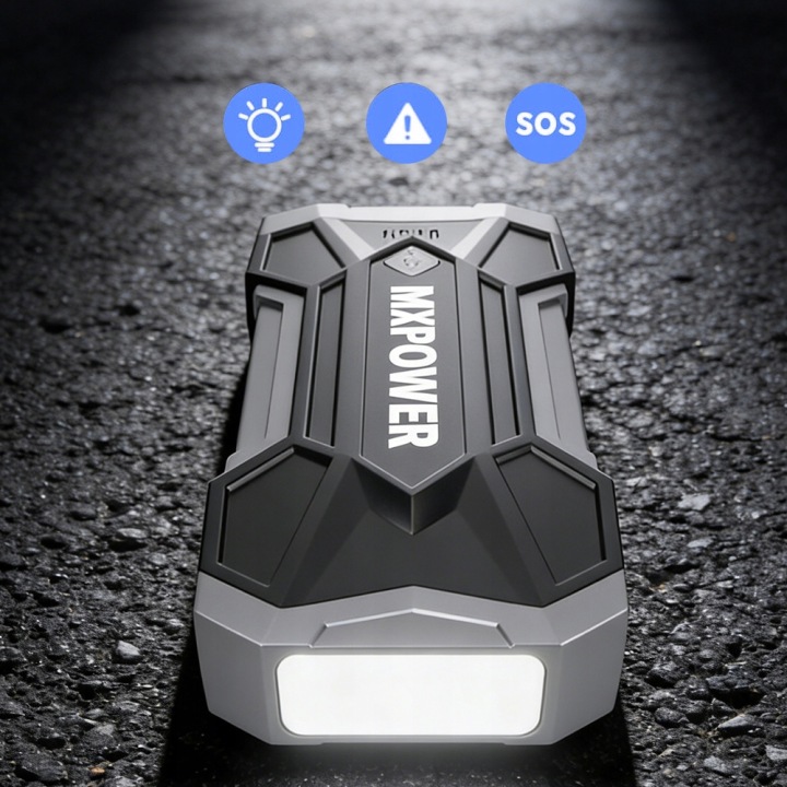 DISPOSITIF DÉMARRAGE POWERBANK 4500A 12V VERS MOTOCYCLETTE VOITURE 8L MOTEUR LED
