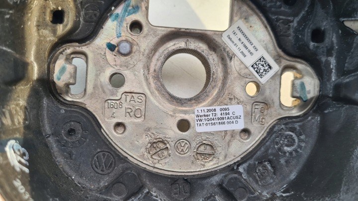 VW TIGUAN I 5N0 07-16R VOLANT CUIR MULTIFONCTION 1Q0419091AG EN BON ÉTAT