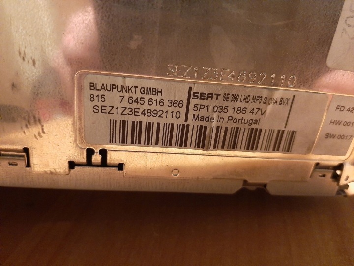 RADIO CD MP3 SEAT ALTEA TOLEDO III 5P1035186