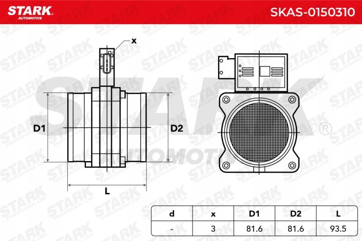 DÉBITMÈTRE AIR STARK SKAS-0150310 VERS SAAB 9-5 UNIVERSEL (YS3E) 9-5