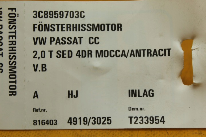 PETIT MOTEUR CONTRÔLEUR GAUCHE ARRIÈRE VW PASSAT CC 3C0959795B 966537 102
