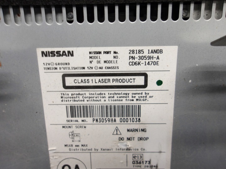 NISSAN MURANO Z51 RADIO 28185-1AN0B PANNEAU CLIMATISATION CHÂSSIS ÉCRAN