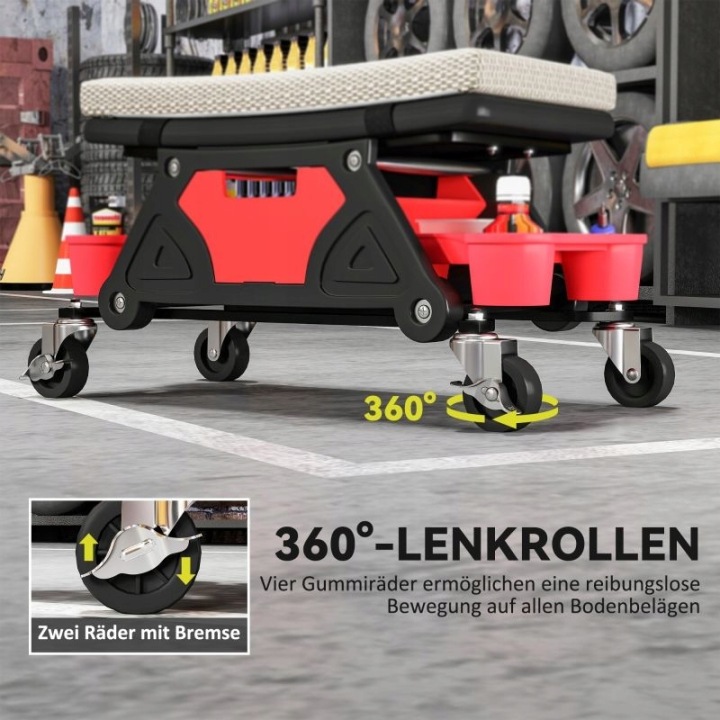 STOLEK WARSZTATOWY AVEC KOLKAMI ÉTAGÈRE TIROIR 35CM HAUT VERS 135KG GRIS